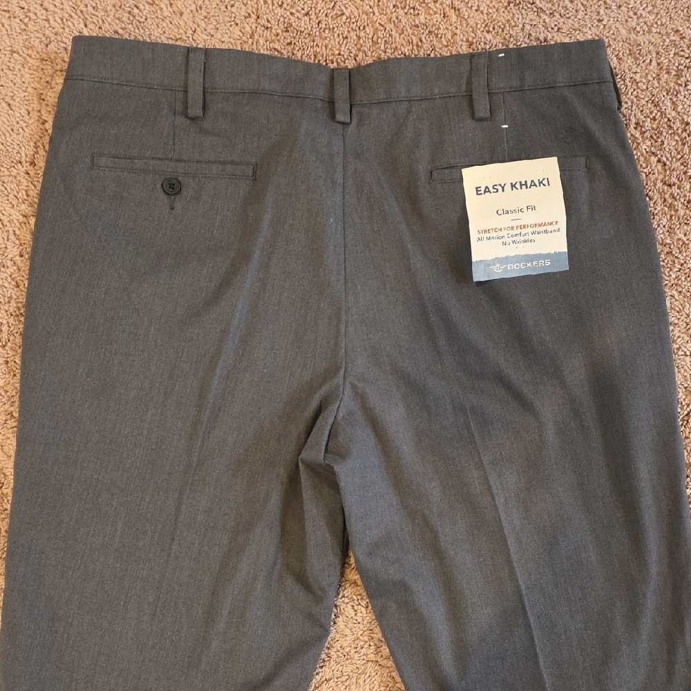 Dockers Charcoal Easy Khaki Classic Fit Pants